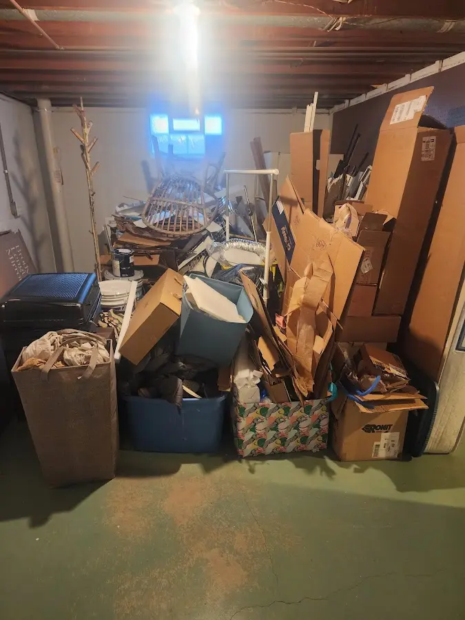 Roll-off dumpster container at job site for Roll Off Dumpster Rental in Warsaw